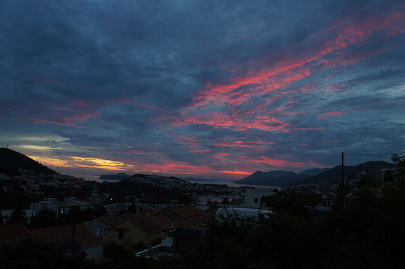 View from our apartment in Dubrovnik