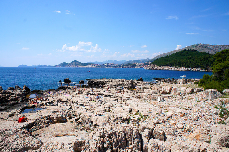 Walking on rocks at Lokrum