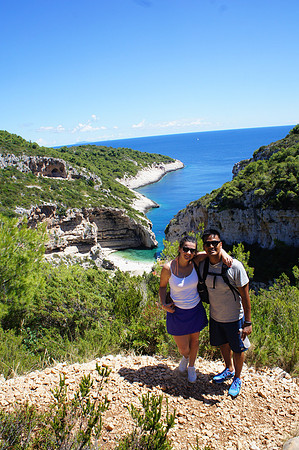 Hiking was the only way to get to the beach