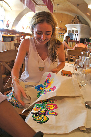Gabi with her gifts