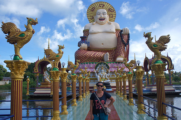 Laughing Buddha at Wat Plai Laem