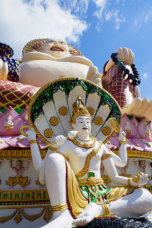 Laughing Buddha at Wat Plai Laem