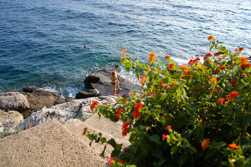 As seen from the top of the rocks.