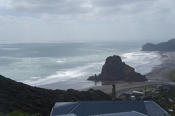 Black sand beach